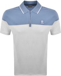 Sandbanks - Colour Block Quarter Zip Polo - Lyst