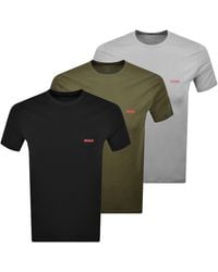 HUGO - 3 Pack Crew Neck T Shirts - Lyst