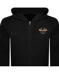 TRUE RELIGION ★【ジップパーカー】HORSESHOE ロゴで見せる一着 HORSESHOE APPLIQUE SUPER T FLEECE HOODIE | True Religion
