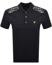 Lyle & Scott - Check Panelled Polo T Shirt - Lyst
