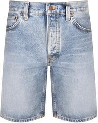 Nudie Jeans - Jeans Seth Light Wash Denim Shorts - Lyst