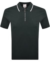 Calvin Klein - Zip Pique Polo T Shirt - Lyst