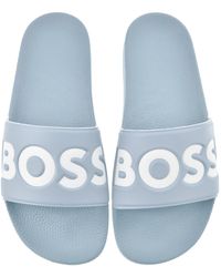 BOSS BUSINESS Boss Aryeh Sliders Open in Brown for Men | Lyst
