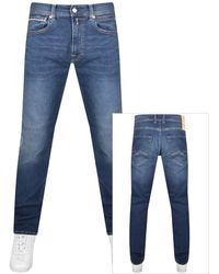 Replay - Grover Straight Jeans Mid Wash - Lyst