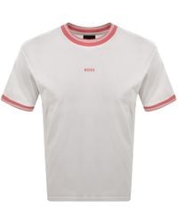 BOSS - Boss Te Blocks T Shirt - Lyst