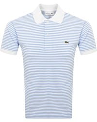 Lacoste - Short Sleeved Stripe Polo T Shirt - Lyst