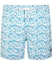 Psycho Bunny - Cyrus Print Swim Shorts - Lyst