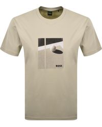 BOSS - Boss Tennis Artwork Relaxed T Shirt - Lyst