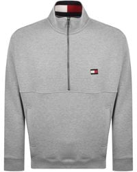 Tommy Hilfiger - Flag Quarter Zip Sweatshirt - Lyst