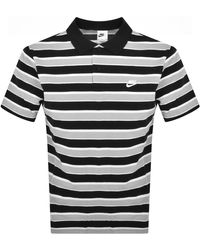 Nike - Stripe Polo T Shirt - Lyst