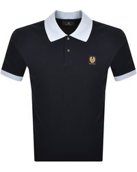 Belstaff - Contrast Collar Polo T Shirt - Lyst