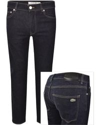Lacoste - Slim Fit Dark Wash Jeans - Lyst