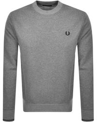 fred perry crew neck sweatshirt grey 