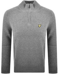 Men LYLE AND SCOTT QUARTER ZIP JUMPER 