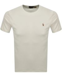 Ralph Lauren - Slim Fit T Shirt Pale - Lyst