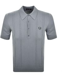 Fred Perry - Cable Knit Polo Shirt - Lyst