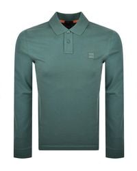 BOSS - Boss Long Sleeve Passerby Polo T Shirt - Lyst