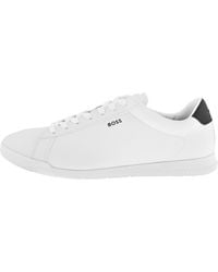 BOSS BUSINESS - Boss Nitan Trainers Natural - Lyst