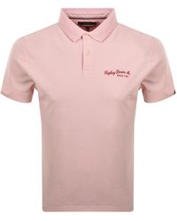 Replay - Short Sleeved Logo Polo T Shirt - Lyst