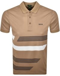 BOSS - Boss Paddy Tape Print Polo T Shirt - Lyst