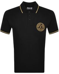 Versace Jeans Couture - Couture V Emblem Polo T Shirt - Lyst