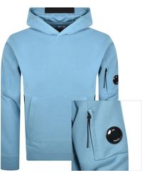 C.P. Company - Cp Company Diagonal Raised Hoodie Aegean - Lyst