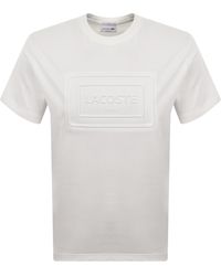 Lacoste - Embossed Logo T Shirt - Lyst