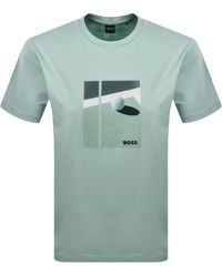 BOSS - Boss Tennis Artwork Relaxed T Shirt - Lyst