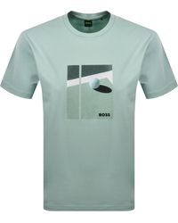 BOSS - Boss Tennis Artwork Relaxed T Shirt - Lyst