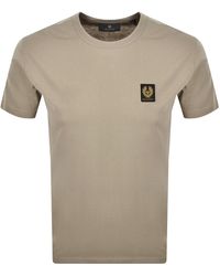 Belstaff - Featherweight Logo T Shirt Dark Sand - Lyst