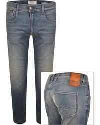 Replay - Anbass Slim Fit Jeans Light Wash - Lyst