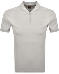 BOSS - Boss Passerzip Polo T Shirt - Lyst