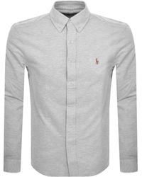 Ralph Lauren - Knit Oxford Long Sleeved Shirt - Lyst