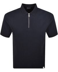 Farah - Farah Dobson Zip Polo T Shirt True - Lyst