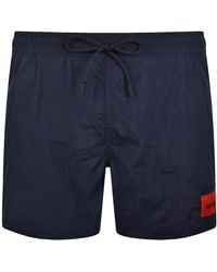HUGO - Dominica Swim Shorts Dark - Lyst
