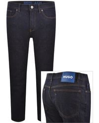 HUGO - Ash Dark Wash Slim Fit Jeans - Lyst