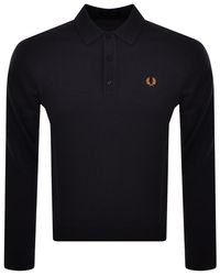 Fred Perry - Long Sleeve Knit Polo - Lyst