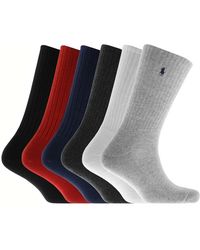 Ralph Lauren - 6 Pack Crew Socks - Lyst
