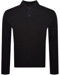 BOSS - Boss Afedro Wool Blend Knit Polo Dark - Lyst