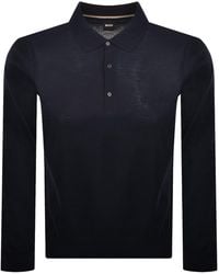 BOSS BUSINESS - Boss Lancione Merino Wool Knit Polo - Lyst