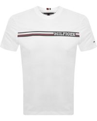 Tommy Hilfiger - Monotype Chest Stripe T Shirt - Lyst