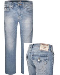 TRUE RELIGION - Ricky Flap Jeans Mid Wash - Lyst