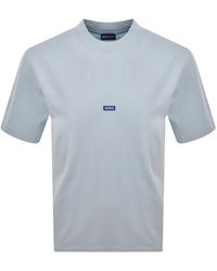 HUGO - Nieros Logo T Shirt Open - Lyst