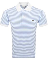 Lacoste - Short Sleeved Stripe Polo T Shirt - Lyst