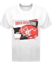 TRUE RELIGION - Short Sleeve Torn Logo T Shirt - Lyst