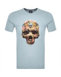 Paul Smith - Skull Sticker T Shirt - Lyst