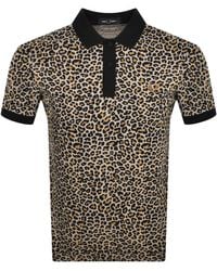 Fred Perry - Leopard Print Polo T Shirt - Lyst