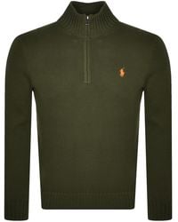 Ralph Lauren - Half Zip Knit Jumper - Lyst