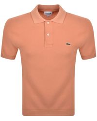 Lacoste - Knit Polo Shirt Coral - Lyst