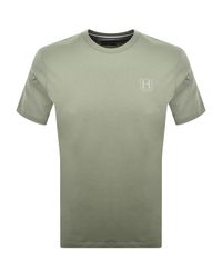 Hackett - Logo T Shirt Sage - Lyst